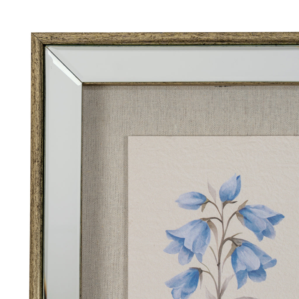 Chesterwood Textured Paper Bluebell In Mirrored Frame