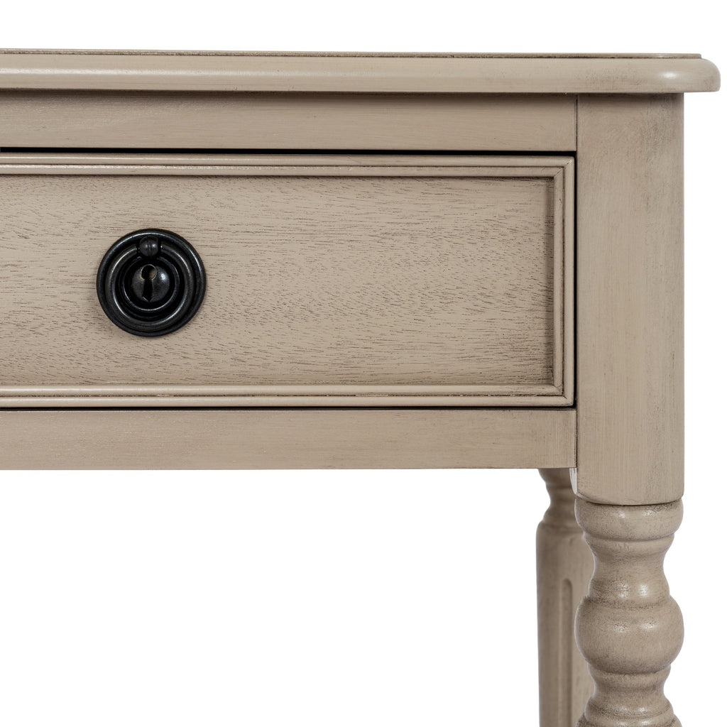 Bewick Wooden Side Table with Drawer and Shelf