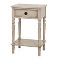 Bewick Wooden Side Table with Drawer and Shelf