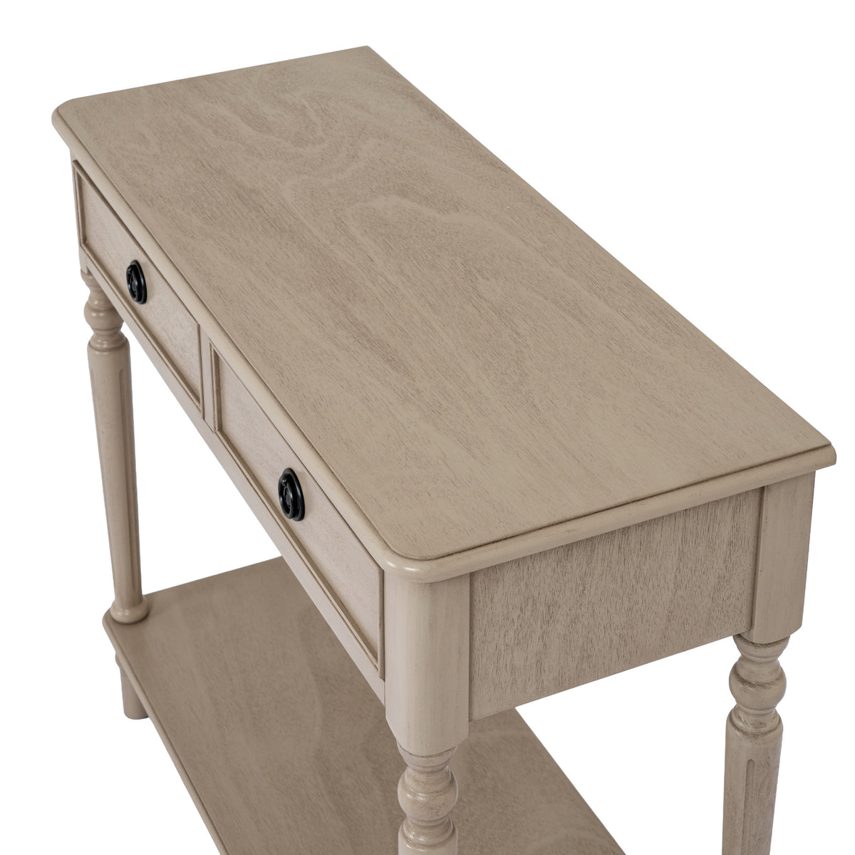 Lilburn Wooden 2 Drawer Console Table with Shelf