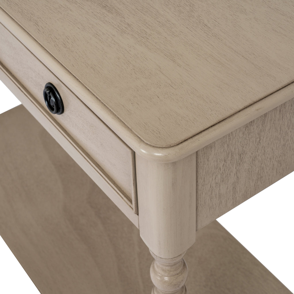 Lilburn Wooden 2 Drawer Console Table with Shelf