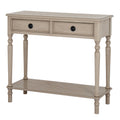 Lilburn Wooden 2 Drawer Console Table with Shelf