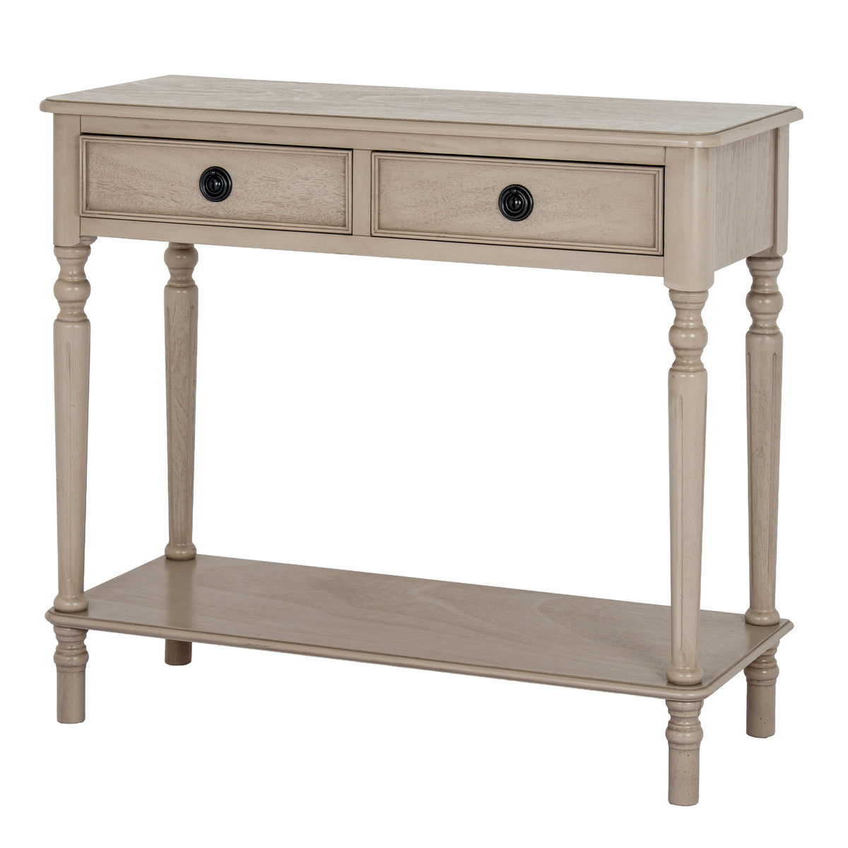Lilburn Wooden 2 Drawer Console Table with Shelf