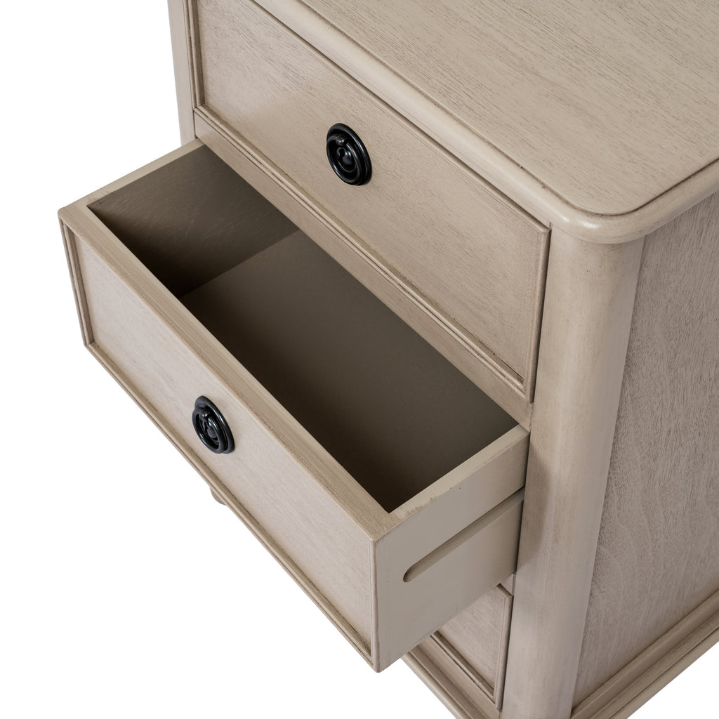 Broomley Wooden 3 Drawer Bedside Table