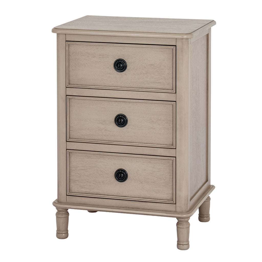 Broomley Wooden 3 Drawer Bedside Table