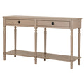 Bassington Two Drawer Large Console Table With Shelf