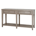 Beauclerc Two Drawer Large Console Table With Shelf