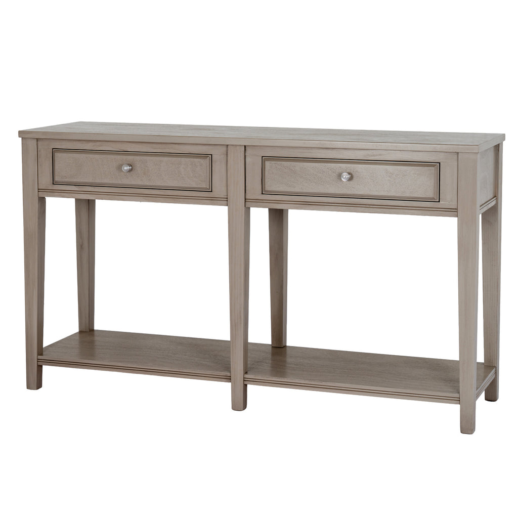 Beauclerc Two Drawer Large Console Table With Shelf