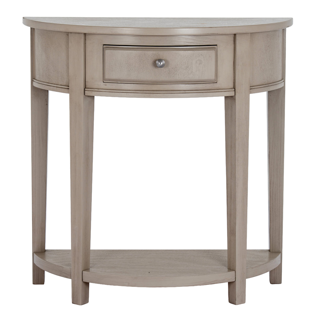 Bebside Half Moon Console Table With Drawer
