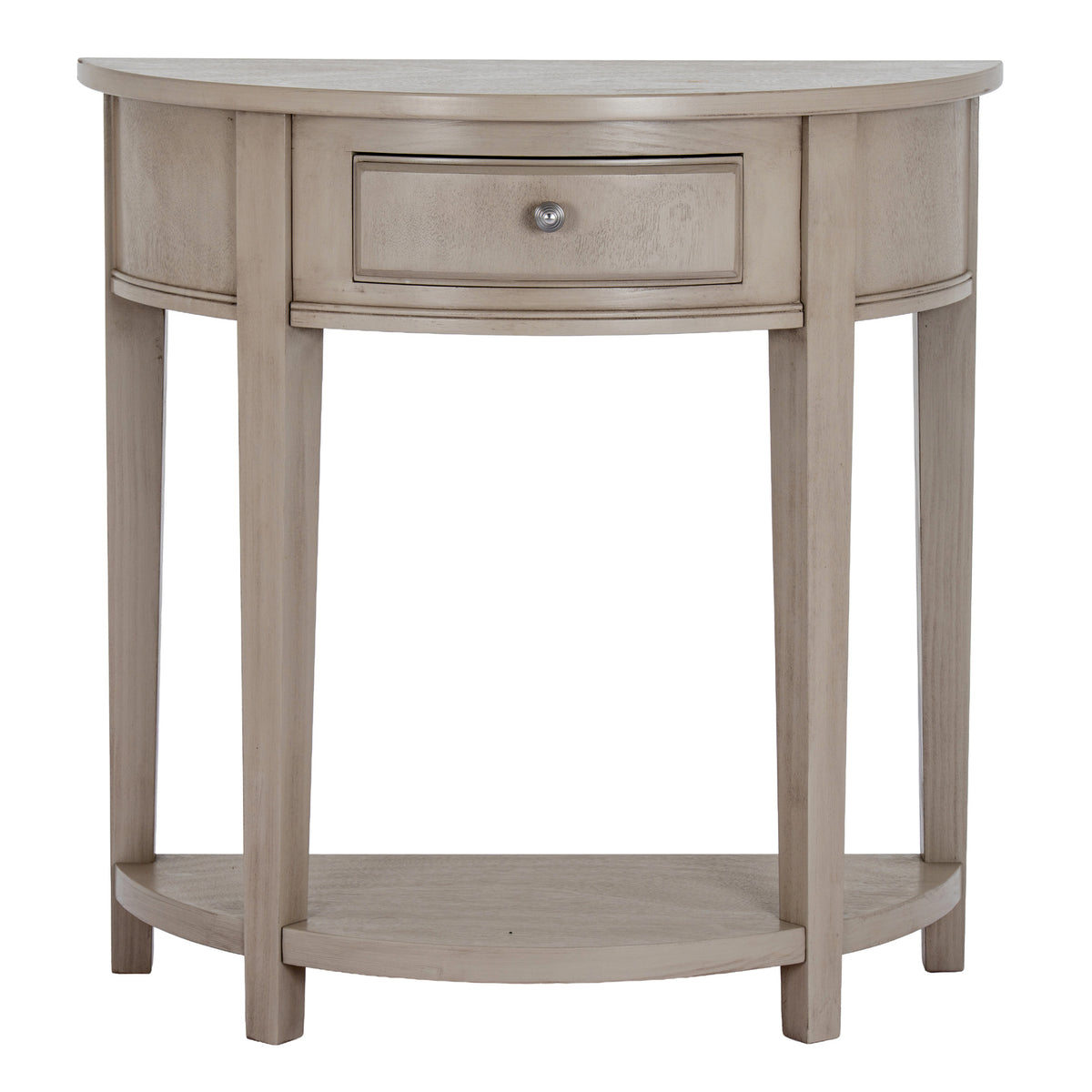 Bebside Half Moon Console Table With Drawer