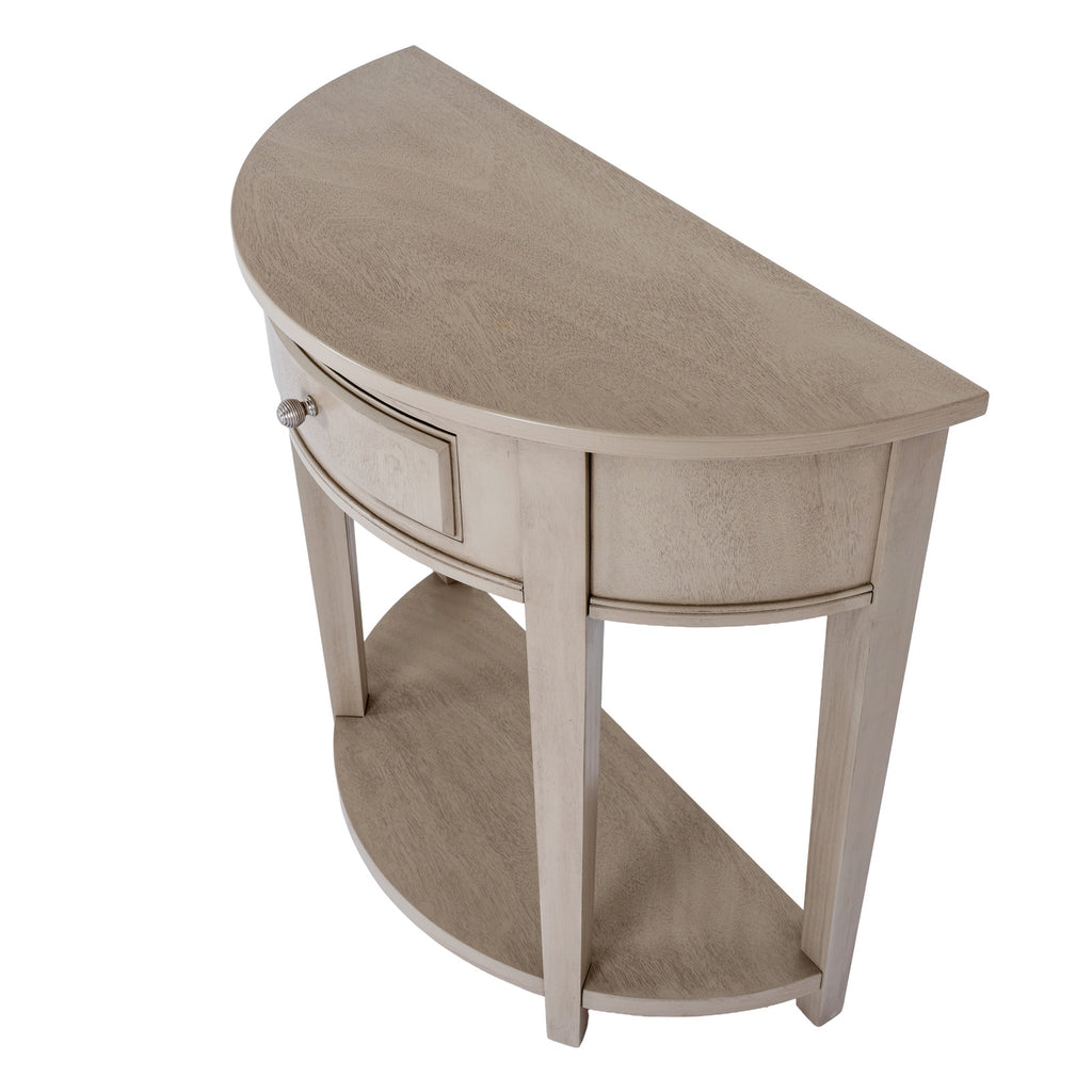 Bebside Half Moon Console Table With Drawer