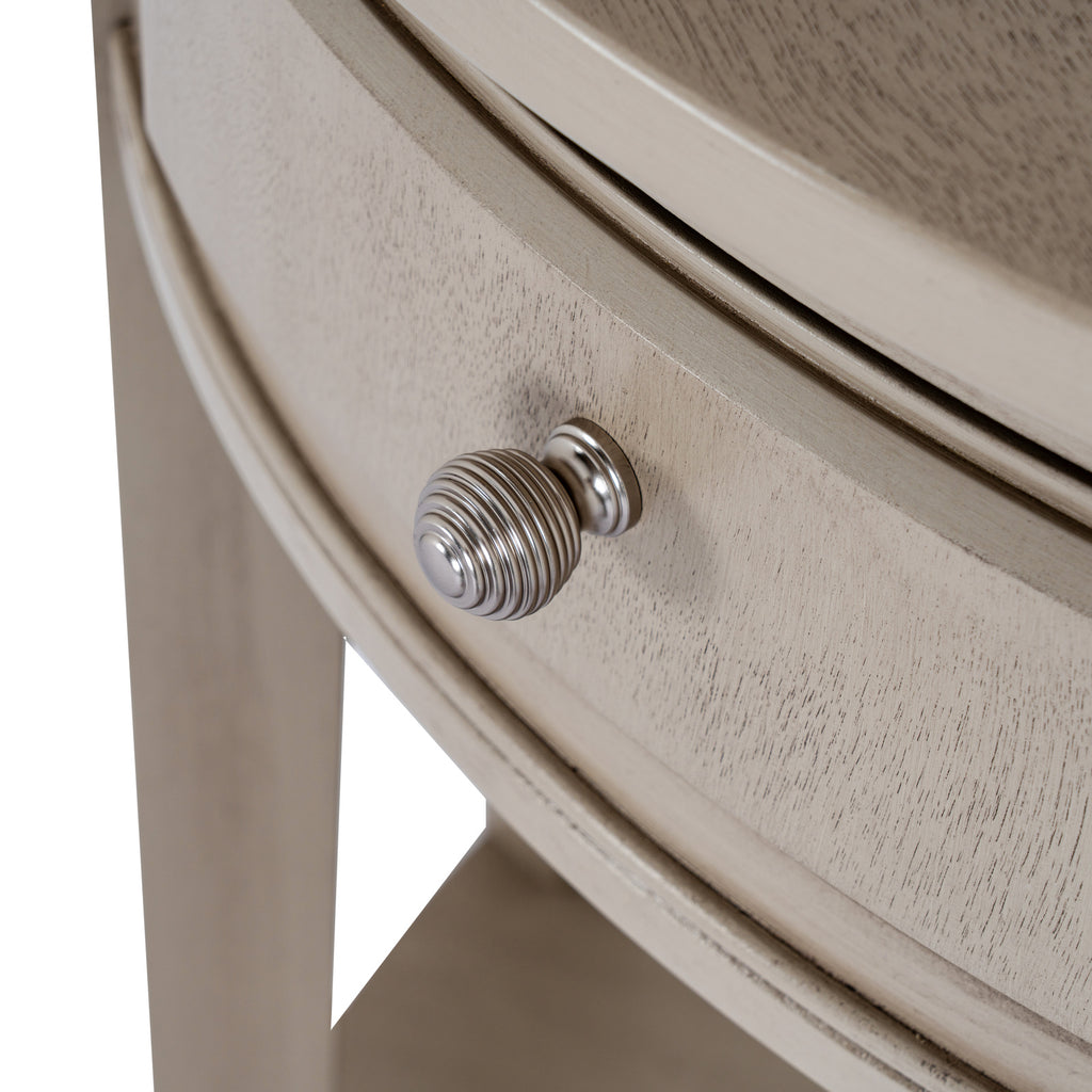 Bebside Half Moon Console Table With Drawer