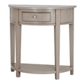 Bebside Half Moon Console Table With Drawer