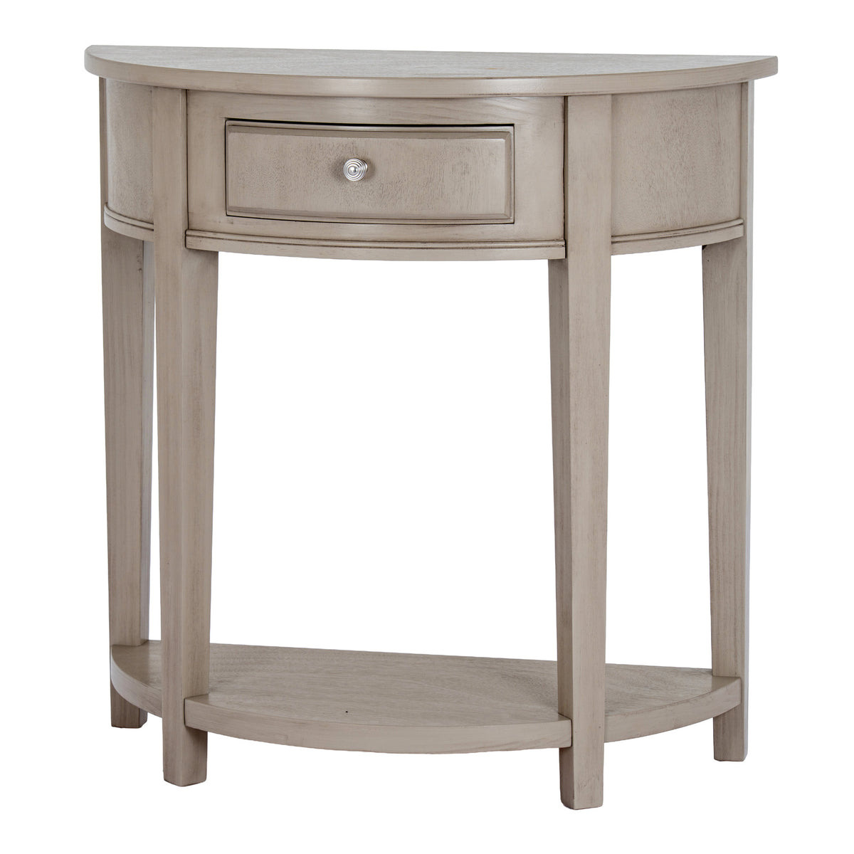 Bebside Half Moon Console Table With Drawer