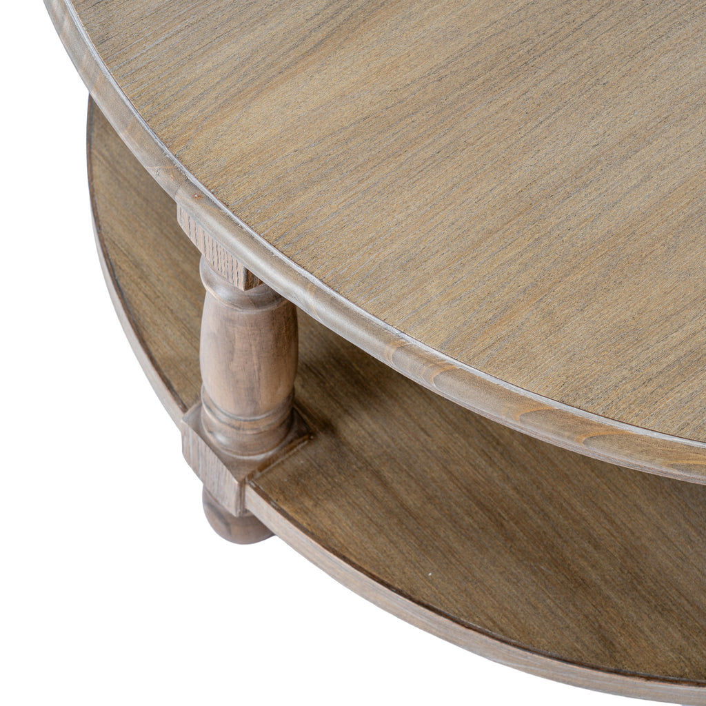 Birling Round Wooden Coffee Table
