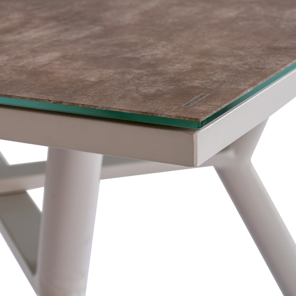 Warden Glass Top Garden Table