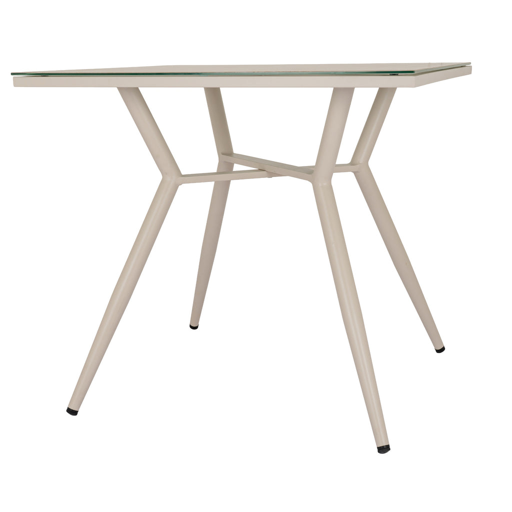 Warden Glass Top Garden Table