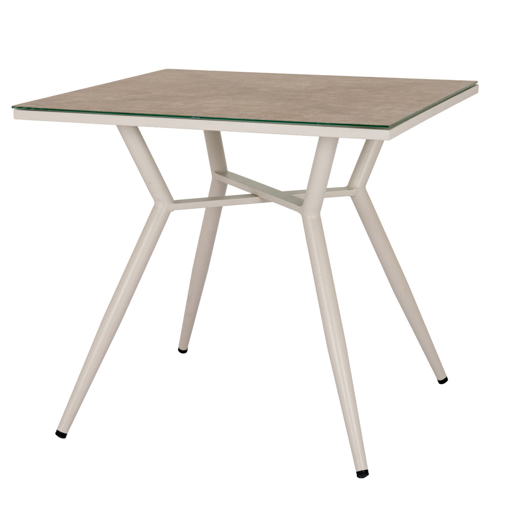 Warden Glass Top Garden Table