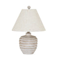 Norham White Table Lamp With Linen Shade
