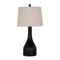 Cambo Black Table Lamp With Grey Linen Shade