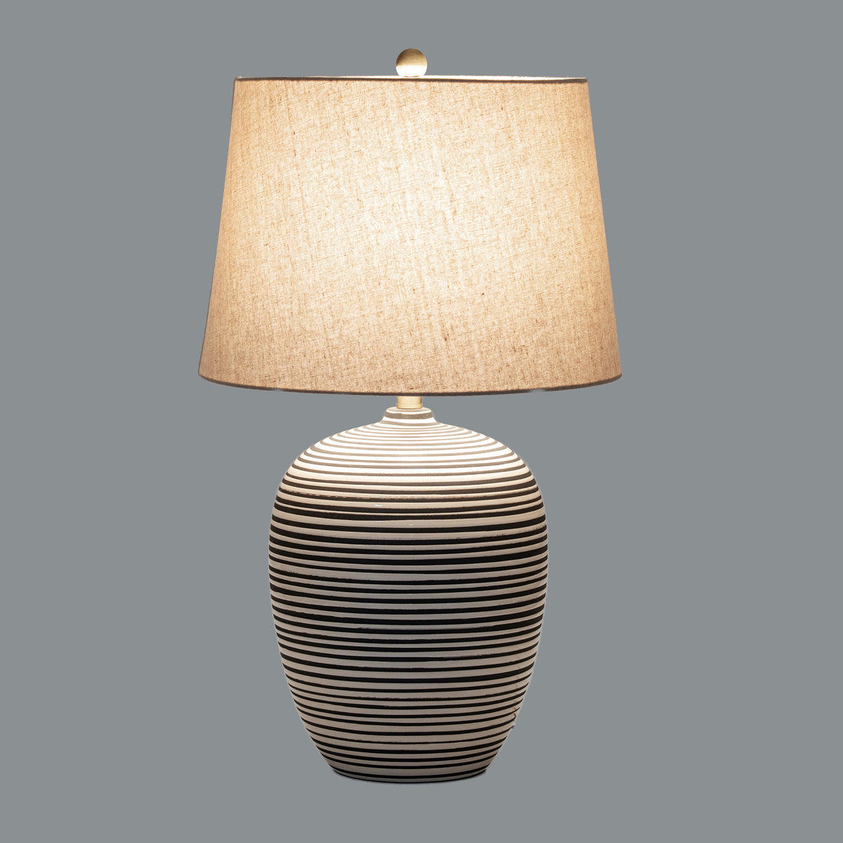 Meldon Ceramic Table Lamp With Linen Shade