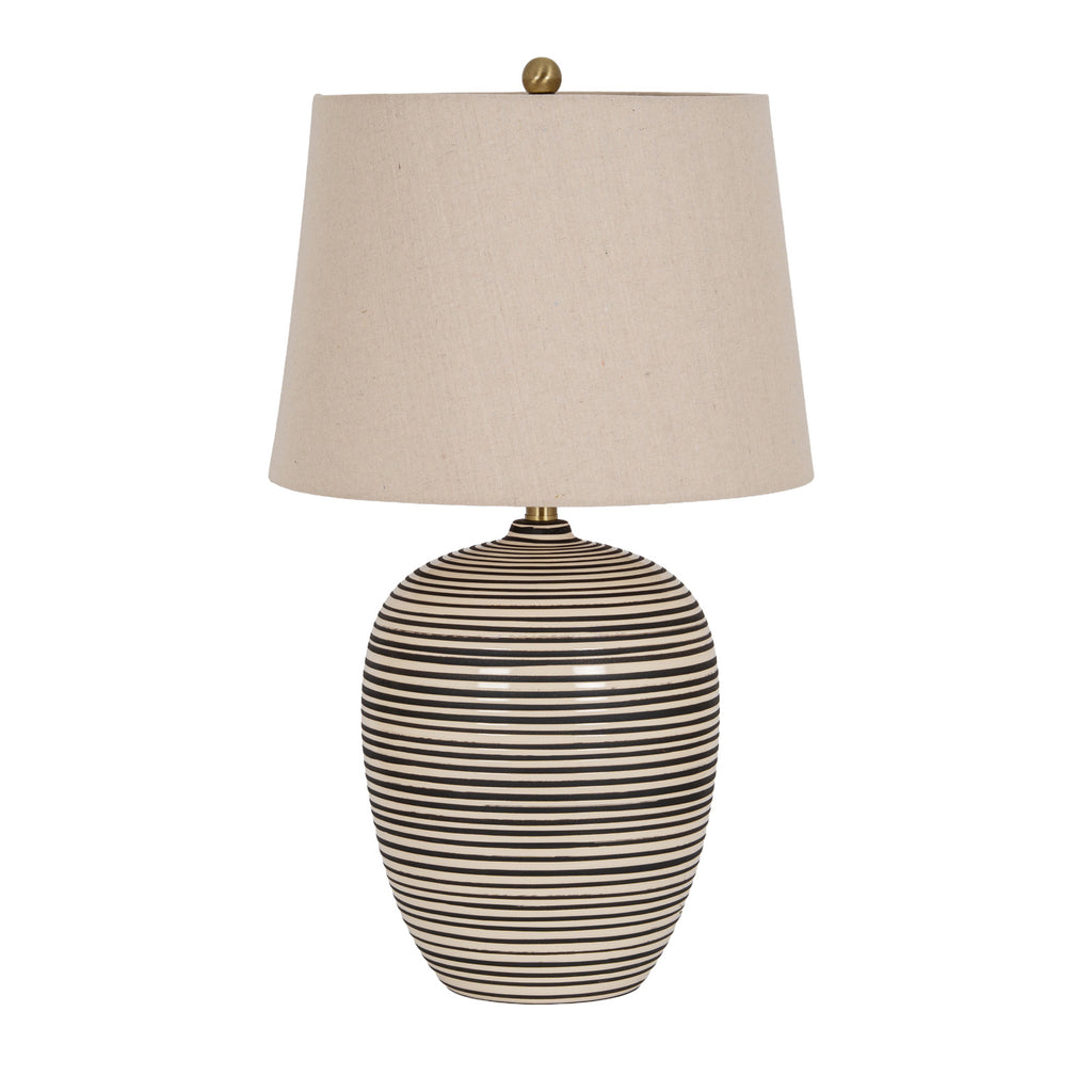 Meldon Ceramic Table Lamp With Linen Shade