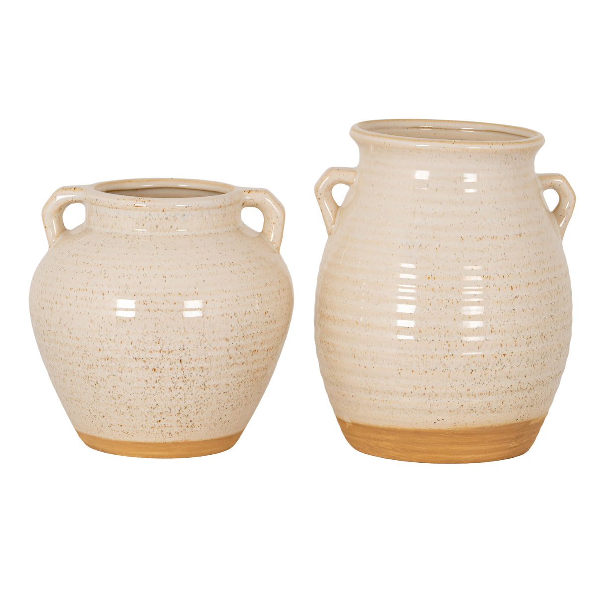 Speckled Ceramic Wide Amphora Pot