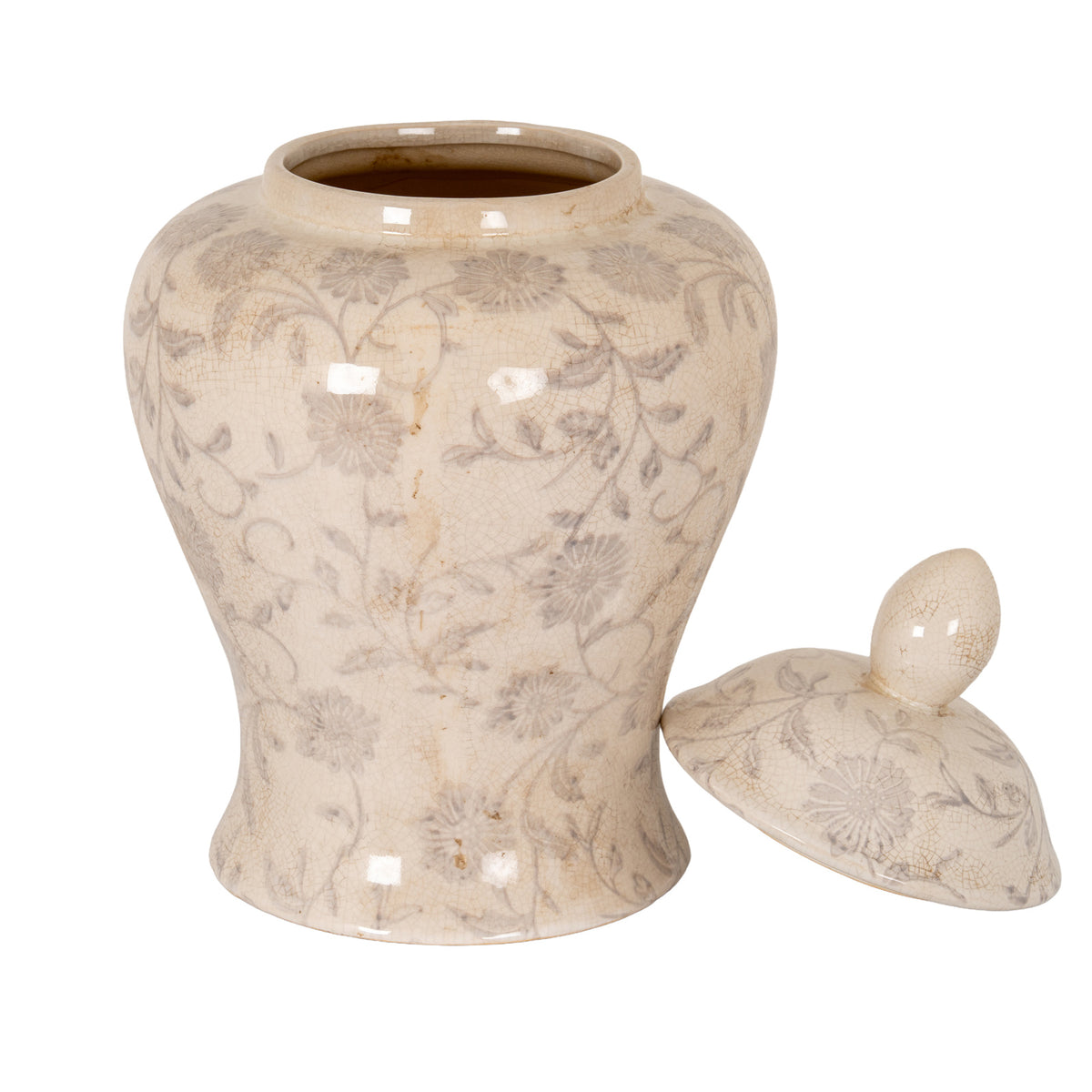 Longframlington Large Grey Ginger Jar