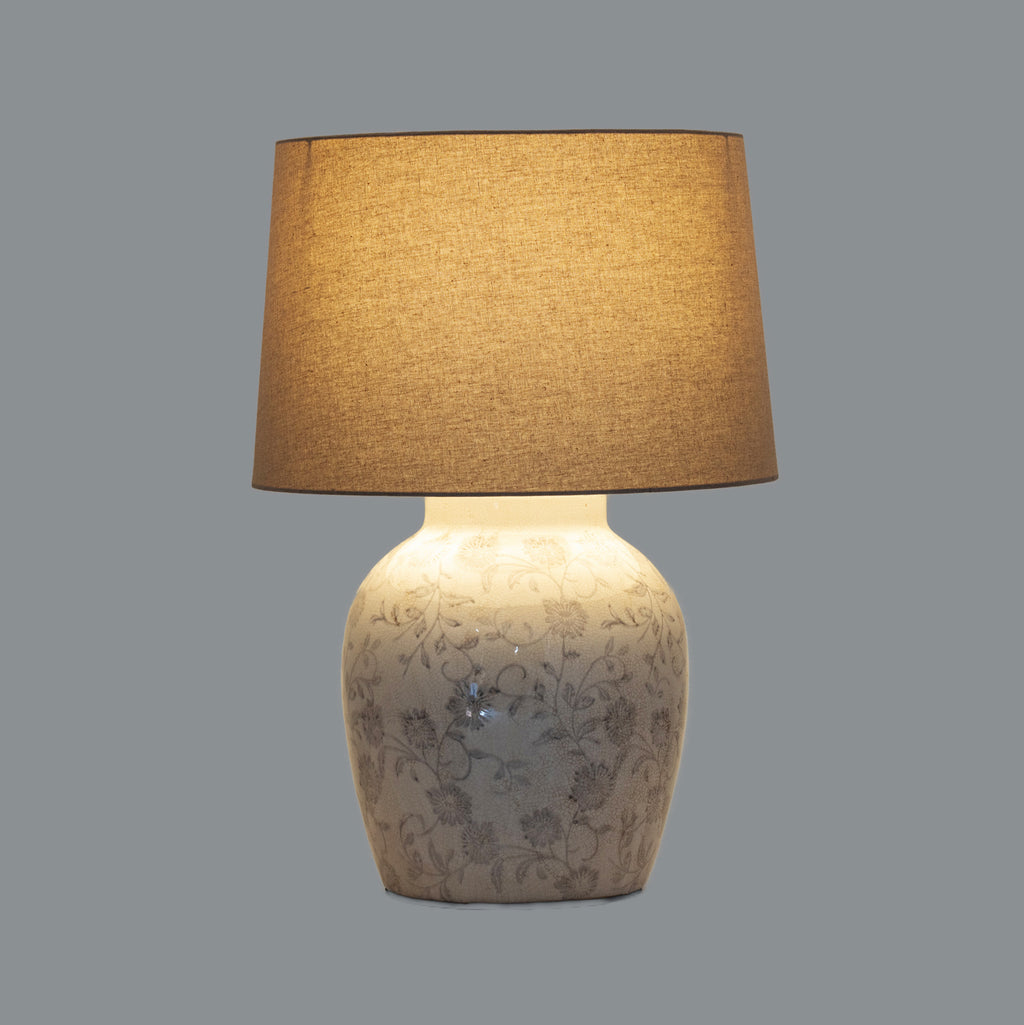 Keenley Grey Ceramic Pot Table Lamp