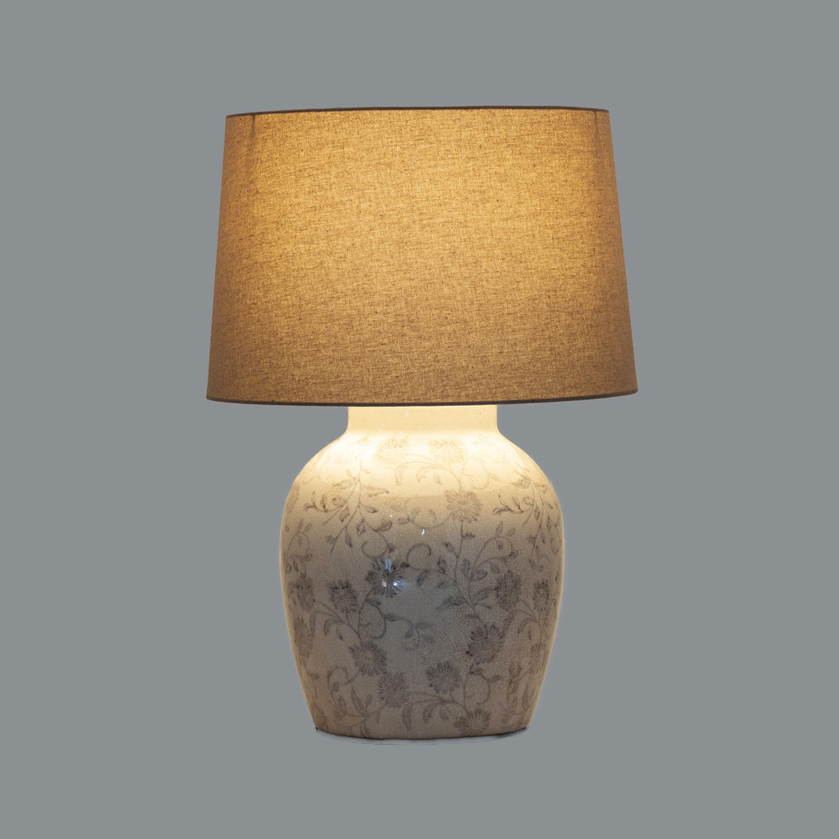 Keenley Grey Ceramic Pot Table Lamp