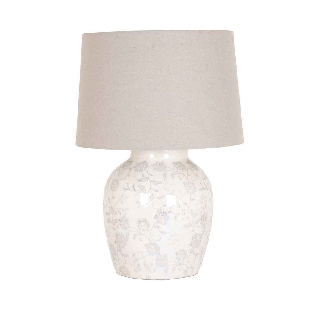 Keenley Grey Ceramic Pot Table Lamp