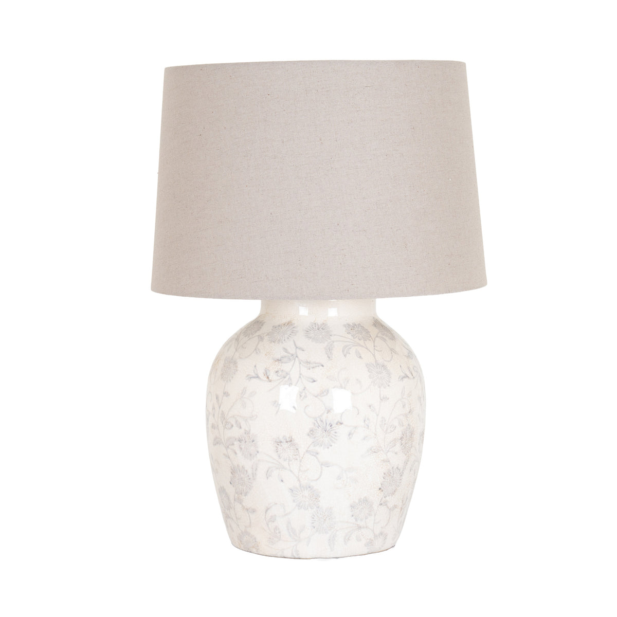 Keenley Grey Ceramic Pot Table Lamp