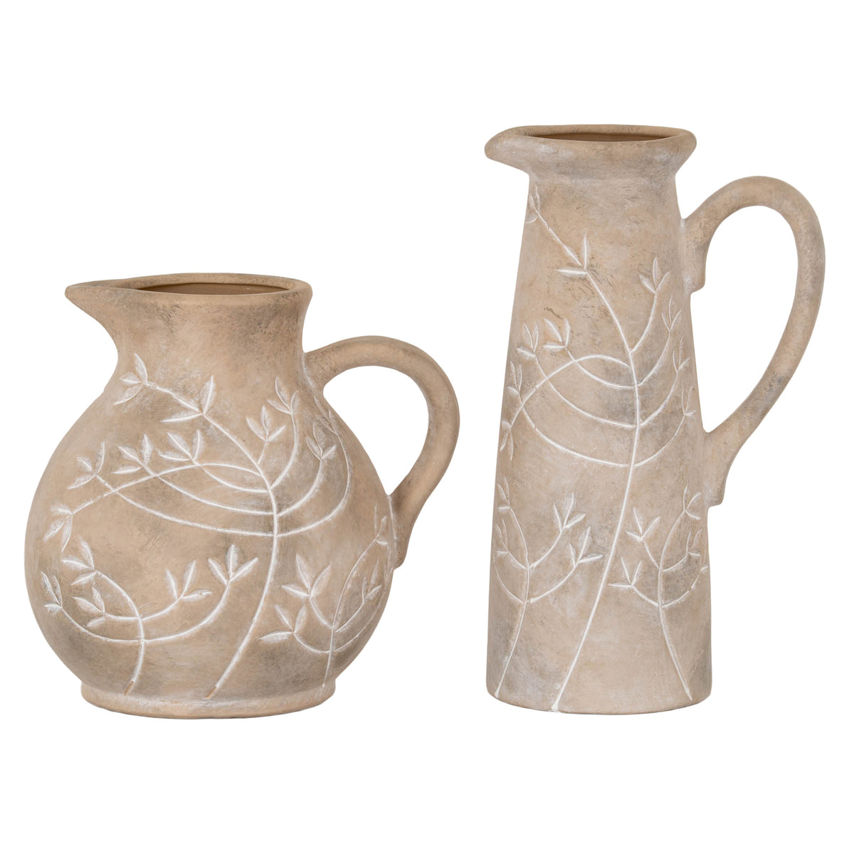 Greenside Tall Brown Ceramic Jug