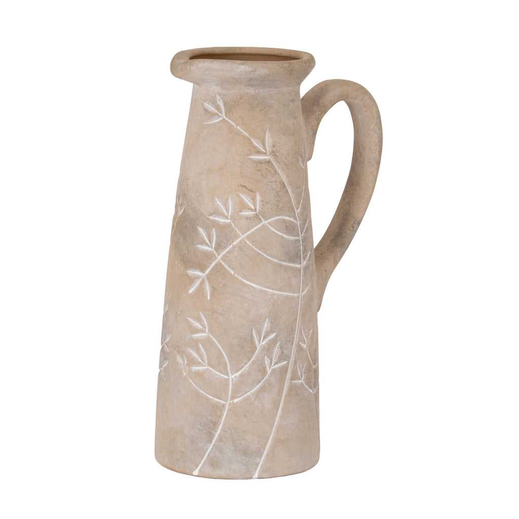 Greenside Tall Brown Ceramic Jug
