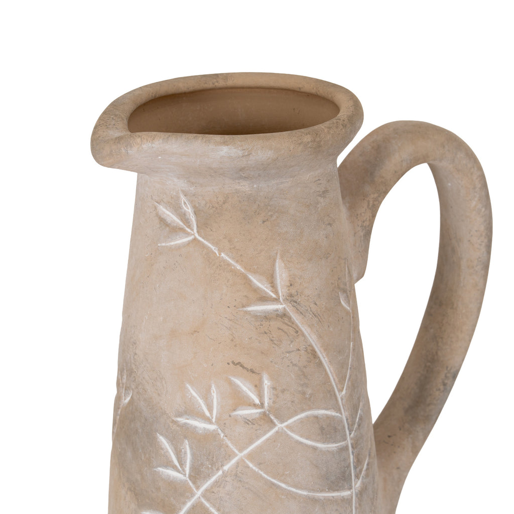 Greenside Tall Brown Ceramic Jug
