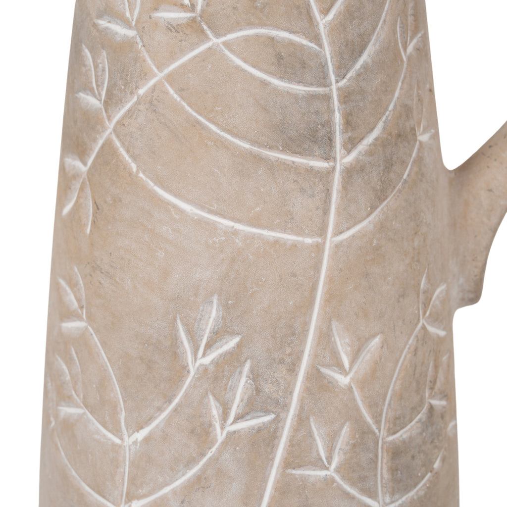 Greenside Tall Brown Ceramic Jug