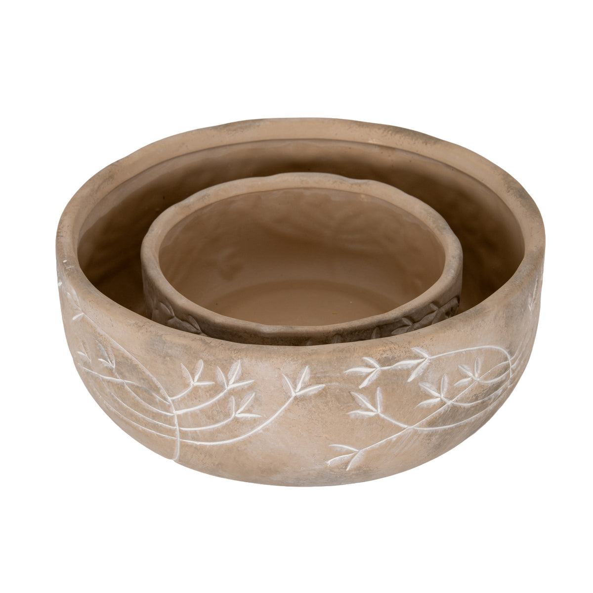 Ninebanks Large Brown Ceramic Bowl Pot