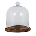 Ramshaw Medium Glass Cloche With Wooden Tray