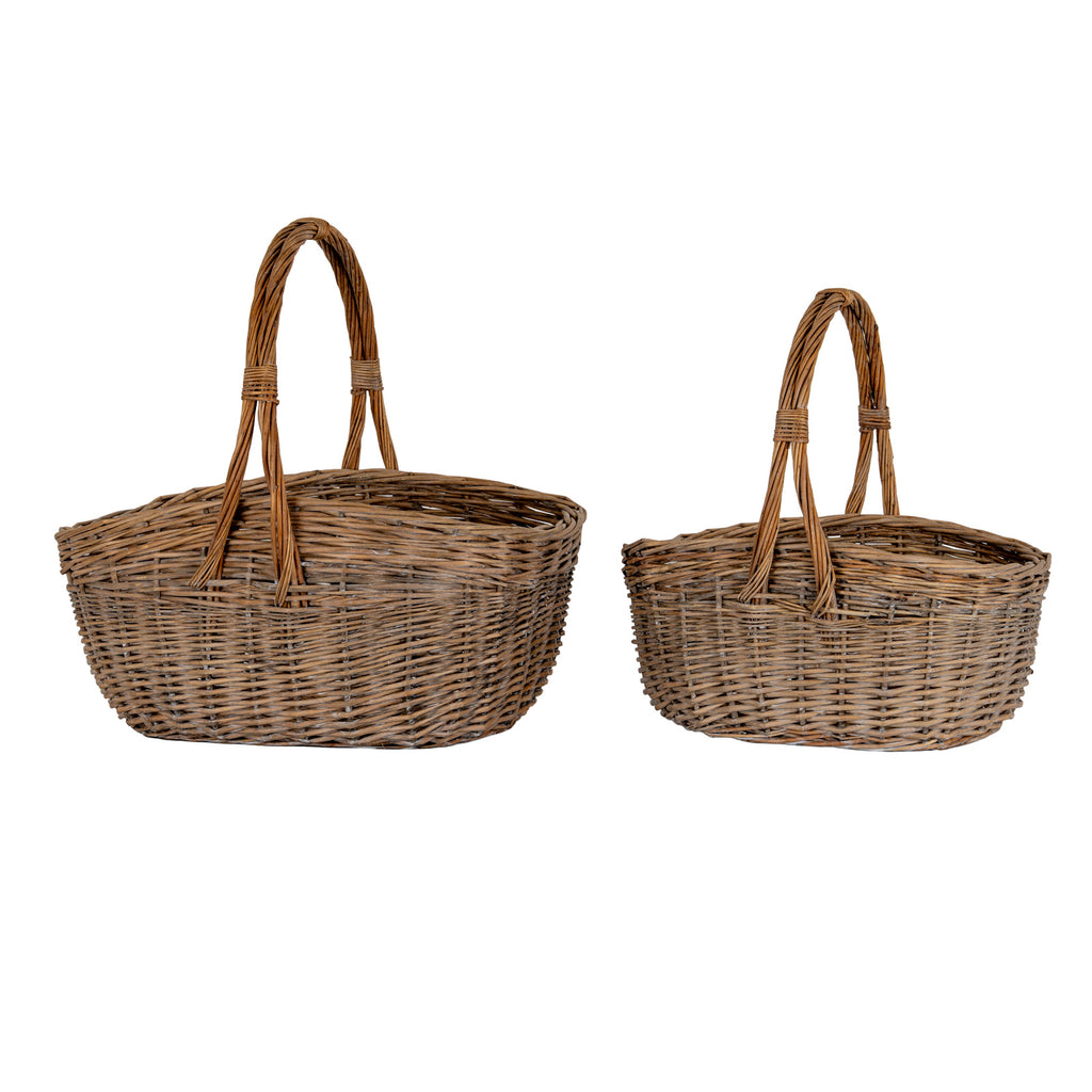 Newbrough Set of Two Wicker Trug Baskets
