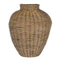 Warden Large White Wicker Vase