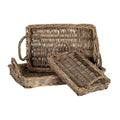 Styford Set of Three Rectangular Wicker Trays