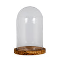 Whittle Large Glass Cloche With Wooden Tray