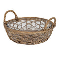 Sewingshields Glass Dip Bowl With Wicker Tray
