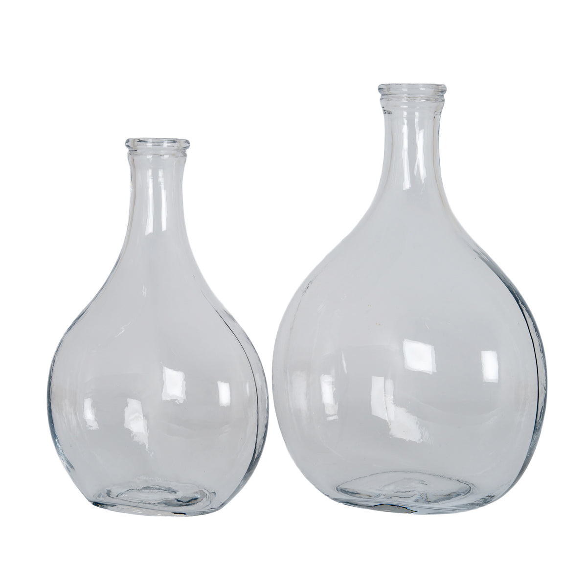 Beltingham Large Clear Glass Bottle Vase