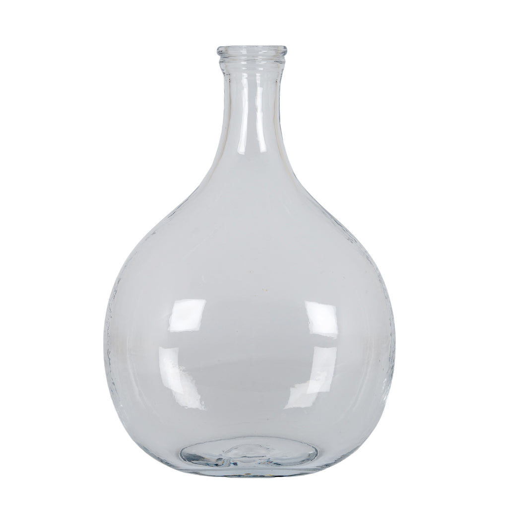 Beltingham Large Clear Glass Bottle Vase