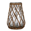 Rowfoot Large Wicker Pillar Lantern