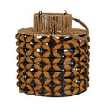 Wydon Large Woven Wicker Lantern With Jute Handle