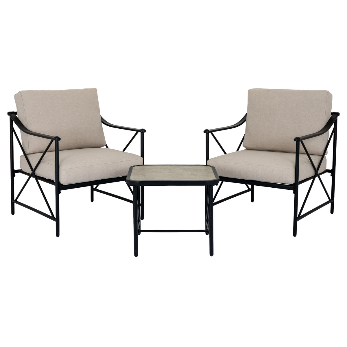 Bavington Black Outdoor Bistro Set