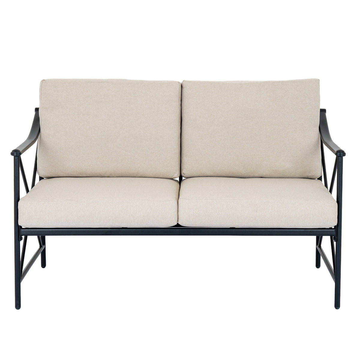 Nafferton Black Outdoor 4 Seater Lounge Set