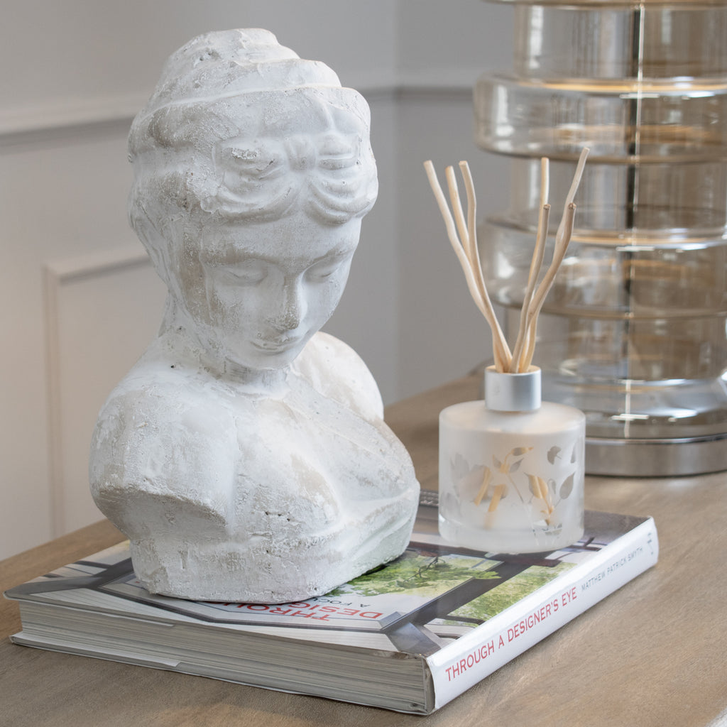 Mickley Stone Woman's Head Bust
